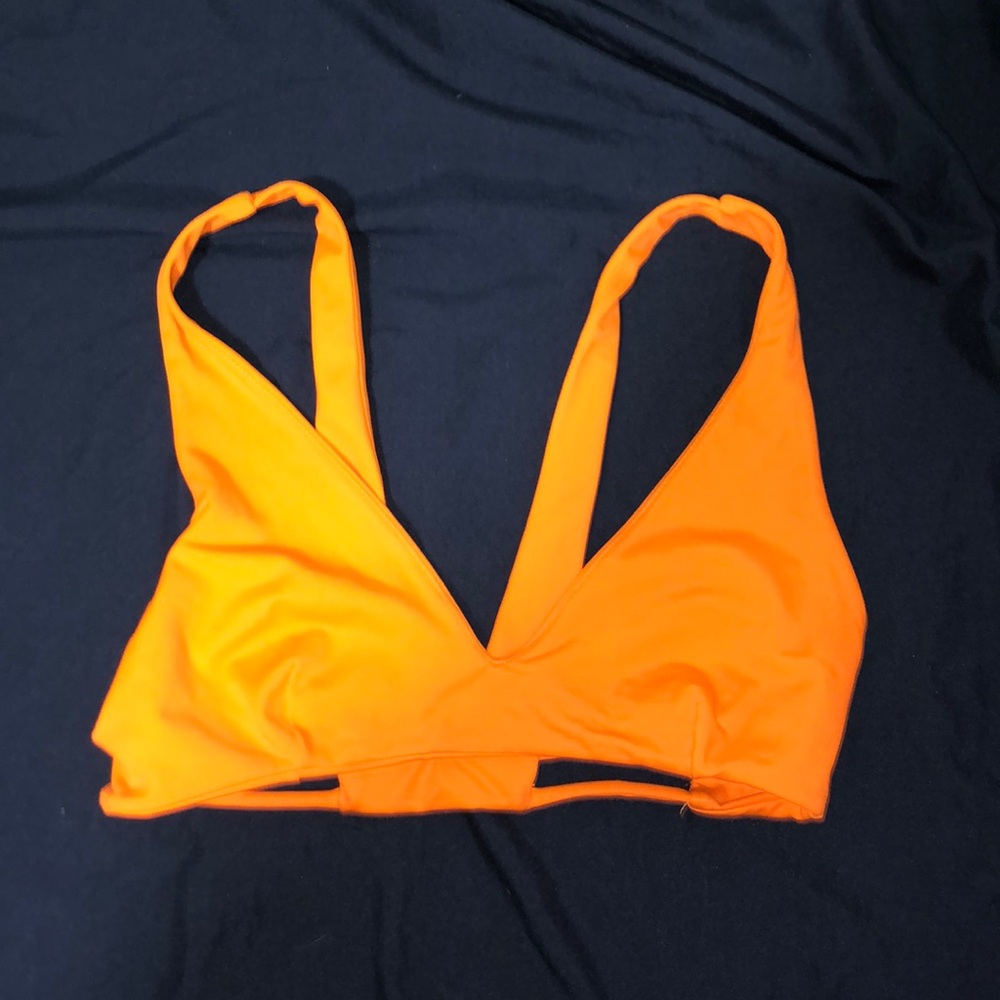 orange bikini top